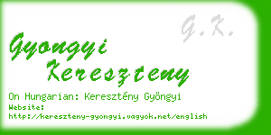 gyongyi kereszteny business card